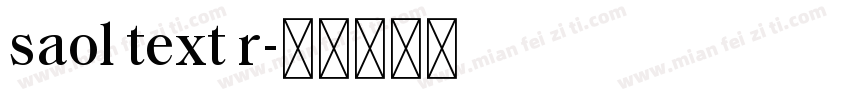 saol text r字体转换